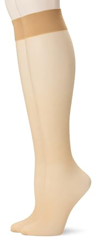 Amazon Essentials Women's Sheer Knee High Stockings, 2 Pairs, Fair, 8-12