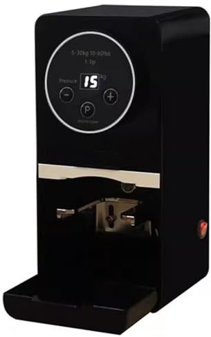 MiBoce 58 Mm Elektrischer Kaffeestampfer, Halbautomatische Kaffeekanne, Mit Edelstahl-Gewindehammer, Einstellbarer Druck 5–30 Kg, 1 Bis 3 Einstellbare Stampffrequenzen, Für Cafés Und Den Hausgebrauch