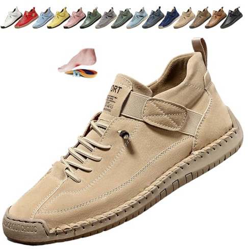 Bottes de cheville orthopédiques pour femmes, Bottes de travail en cuir imperméables à enfiler, Chaussures de course et de marche légères, Bottines d’extérieur à enfiler pour la randonnée, le camping