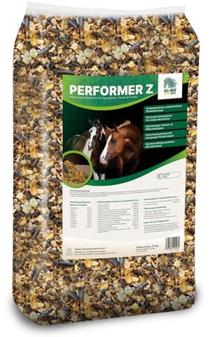 ALL-WIN Horse Performer Z 15 kg | Kraft- & Aufbaufutter für Sportpferde, Zuchtstuten & Fohlen | proteinreich mit essentiellen Aminosäuren | haferfrei & hochverdaulich | Muskelaufbau & Vitalität