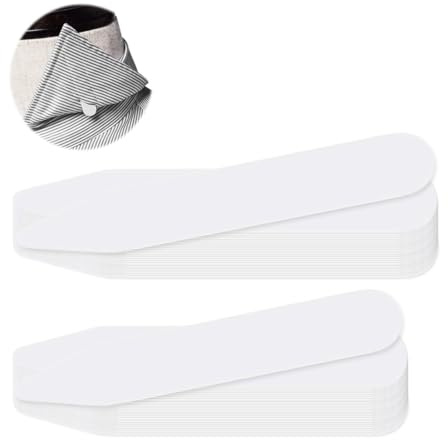 YAZWUR Collare Rigido in Plastica per Camicie, 120 Pezzi, Stecche per Colletto Camicia Uomo, Rimane Ben Posizionato, per Maggiore Rigidità e Resistenza, Mantiene la Forma del Collo della Tua Camicia