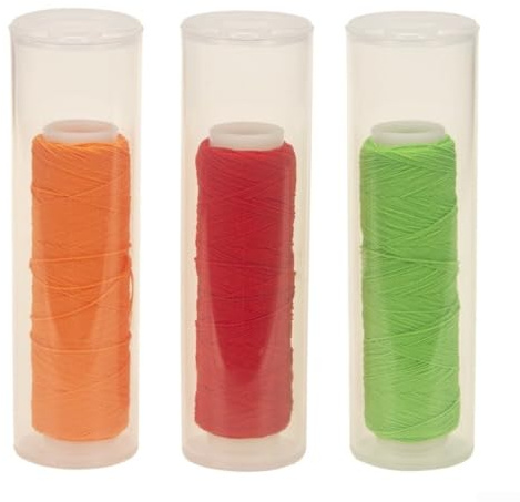 Cuerda elástica de nailon para pesca con mosca gruesa para atar cebo duradero y para aplicaciones de señuelos de cangrejo con resistencia superior y rendimiento fiable (verde+rojo+amarillo)