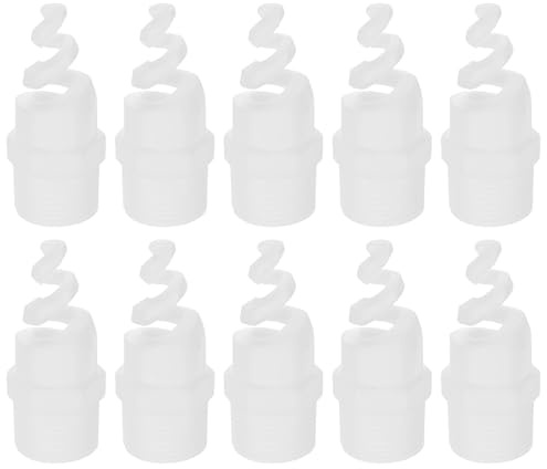 QUARKZMAN 20Stück Spiral Kegel Düsen 3/4 Männlich PP Kunststoff Weiß | Staubentfernung Sprühnebel Sprinkler, Für Gartenbewässerung Brandschutz Gas Kühlung
