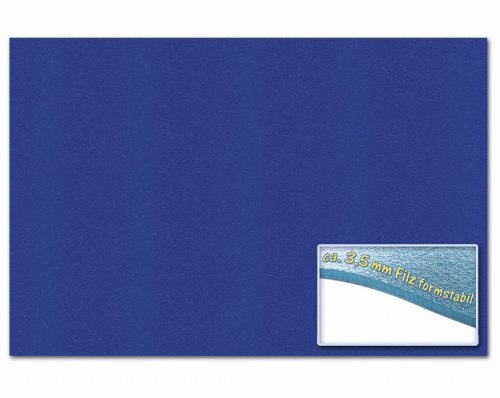 folia 510336 - Bastelfilz 3,5 mm, ca. 30 x 45 cm, 1 Bogen, ultramarin, formstabil, klebefleckenfrei - ideal für vielfältige Bastelarbeiten