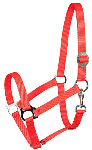 Pfiff 005543 Halfter, Weidehalfter Stallhalfter, Kunststoff Rot Pony Fohlen