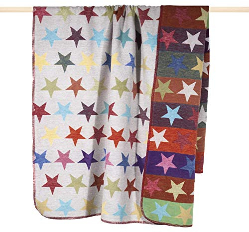 Pad - Decke - Kuscheldecke - Wendedecke - Stars/Sterne - Multi - 150 x 200 cm