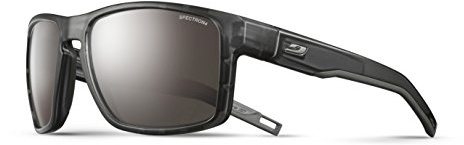 Julbo Shield Mountain Sunglasses - Transluscent Black/Black/Gun Frame - Brown w/Silver Mirror Lens (Spectron 4)