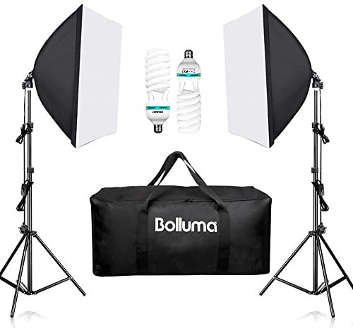 2x150W Photography Studio Softbox éclairage continu Souple Light Box Kit Stand