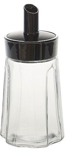 URBN-CHEF 175ml Glass Sugar Dispenser Plastic Spout for Home & Cafe Use | Perfect for Serving Tea and Coffee with Controlled Pouring, Suitable for Kitchens, Cafés, Restaurants, and Catering Use