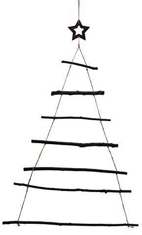 Spetebo Wand Deko Holzbaum für Zierschmuck - 120x80 cm - Holz Weihnachtsdeko Hängedeko zum individuellen Dekorieren