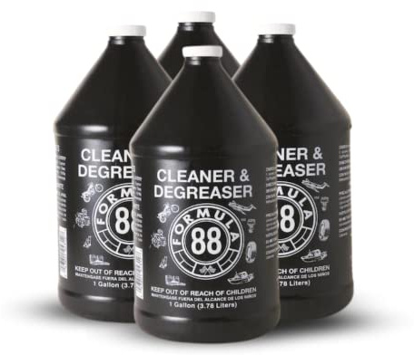 Formula 88 Cleaner & Degreaser | Multi Surface Car & Marine Cleaner for Interior, Exterior | Removes Grease & Grime Residue on Metal, Plastic, Cloth, Vinyl, Carpet (4-Gallons)
