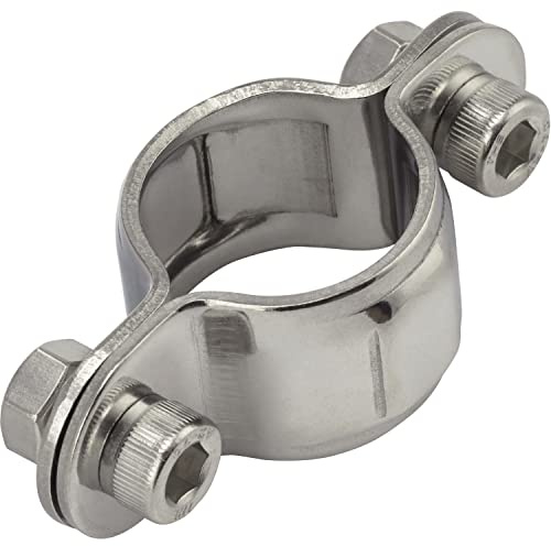 OPIOL QUALITY® Rohrschelle Einfach 25 mm aus Edelstahl A2 V2A (2 Stück) Schelle Rohrschelle Rohrmittelstück Edelstahlschelle Rohrklemme Klemme Rohrverbinder Schelle