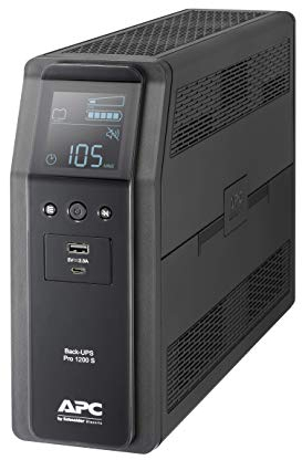 APC by Schneider Electric Back UPS PRO - BR1200SI - USV 1200VA (8 IEC Ausgänge, Multifunktionsdisplay, rein sinusförmiges Ausgangsignal)