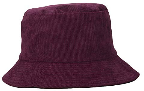 GTHTTT Fischerhut Cord Doppelseitig Faltbar Sonnenhut Outdoor Fisherman Hat Verdickte Lässige Hut Ohne Form Verlieren Sonnenschutz Schlapphut,Rot,58cm