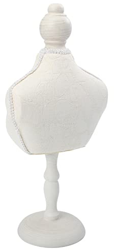 Angoily Schmuckbüste Halskette Display Büste Schmuckhalter Schmuckständer Schmuckdisplay Kreative Halskette Ständer Halskette Anhänger Halterung für Ringe Armbänder Kette Weiss