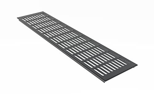 MS Beschläge Aluminium Stegblech pulverbeschichtet 130mm breit Lüftungsgitter Anthrazit RAL7016 Türlüftung Türgitter Belüftungsgitter Abluft- Zuluftgitter (600mm)