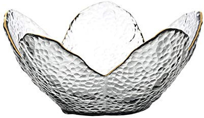 TOMYEUS Coupe Fruit Décoration de la Maison Incrustage des Bols de Fruits secs décoratifs en Verre Cristal Bol de Fruits de Fruits de Bol de Desserts Bol Salade Bol à collation Corbeille Fruit