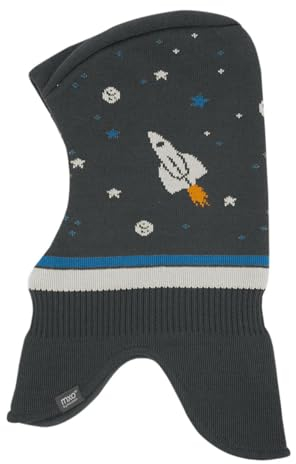 maximo Mini Boy-Schlupfmütze Space, Futter Made in Germany 53 anthrazit