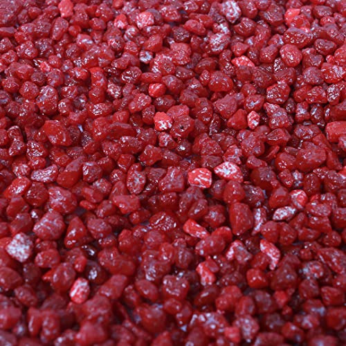 Aqua Della, Aquarienkies in der Farbe Rot, 10 kg, dekorativer und funktionaler Boden, bietet Unterstützung, besteht aus hochwertigen Elementen, vor Gebrauch mit lauwarmem Wasser abspülen
