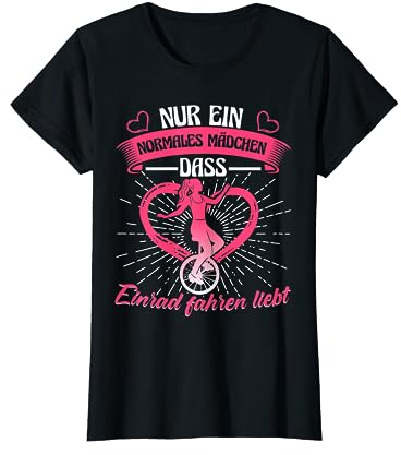 Einrad Mädchen Einradfahrerin T-Shirt