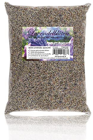 Lavendelblüten getrocknet 1 Liter (1 x ~140gr) Duftintensiv, getrockneter Lavendel naturbelassen, für Potpourri Duft, Duftkissen, Seifen u.v.m.