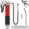Pistolet à Graisse – Construction Robuste en Acier Inoxydable, Haute RéSistance à La Pression Jusqu'à 8000 Psi, avec Accessoires De Lubrification à 4 Tubes Et Embout Buccal PréCis, Capacité 400cc