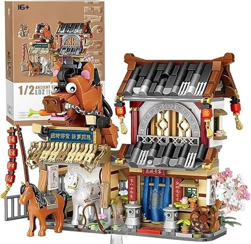 JOMIOD Haus Bausteine Bausatz, 997 Klemmbausteine Antike Poststation Modular Haus Building Bausteine, Street View Modulares Haus MOC Konstruktionsspielzeug Nicht Kompatibel mit L*go