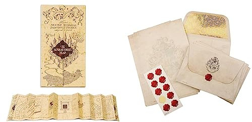 Grupo Erik Karte des Rumbtreibers, Harry Potter Karte & Harry Potter Paladone Hogwarts Briefschreibset - Offiziell lizenzierte Harry-Potter-Ware