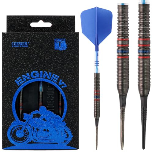 CUESOUL Engine V7-V9 OTO Serie 18g/19g/20g/21g/22gStahlspitze,90% Wolfram-Dart-Set mit ROST T19 Carbon Flight