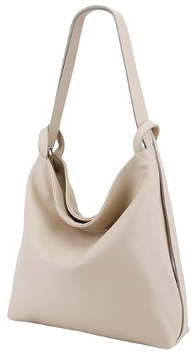 SH Leder 2in1 Handtasche Rucksack Damen Schultertasche DayPack CityRucksack aus Echt genarbt Leder (B 37cm x H 35cm) Rica G699