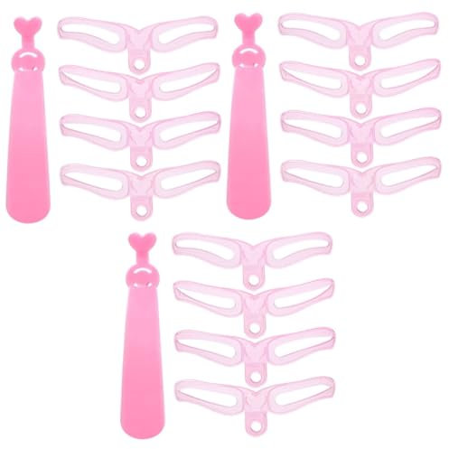 POPETPOP Kit De 3 Outils Pour Sourcils Pochoirs Règle Design Portable Pour Un Maquillage Facile Des Sourcils
