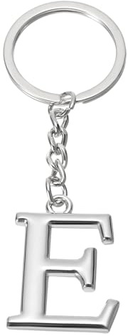 PATIKIL Silber Schlüsselanhänger Buchstabe A-Z Metall Buchstaben Anhänger mit Schlüsselringe Anfangsbuchstaben Schlüssel Anhänger für Damen Herren Taschen Rucksack Autoschlüssl Dekoration