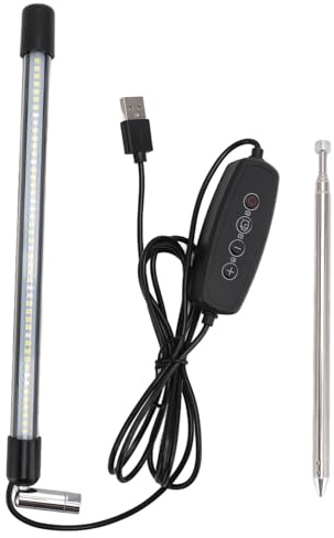 Luz de Cultivo Pequeña con 48 LED - Lámpara de Planta de Espectro Completo para Plantas de Interior - Temporización 4H 8H 12H y 6 Modos - Lámpara de Crecimiento Ajustable en