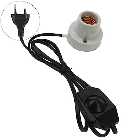 Douille Céramique pour Lampe Chauffante de Reptiles, Support E27, 250V, Compatible avec Prise UE