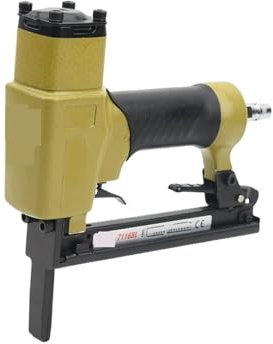quetwef Agrafeuse pneumatique sans Huile, agrafeuse Robust Agrafeuse pneumatique à Air for Bouche de Pistolet, agrafes de 9.1mm 22GA 7116BL