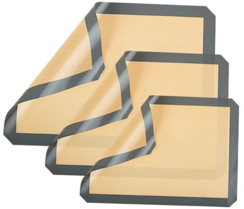 TOPBATHY 3piezas Esterilla Para Hornear Antiadherente Alta Resistencia Múltiples Para Panadería y Hogar
