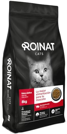 Roinat Pienso para Gatos Adultos con Pollo 8 kg – 35% proteína – Cuidado Articular