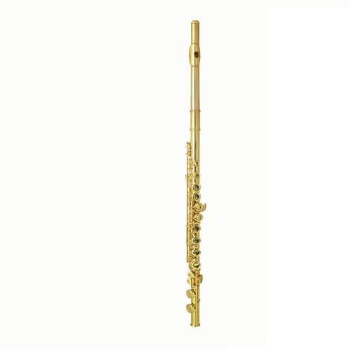 Querflöte Instrument Gold 16 Geschlossenes Loch 17 Offenes Loch Flöte C-Taste Professionelles Test-Leistungsinstrument(A)
