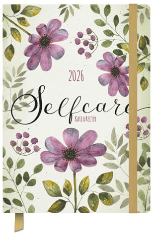Buchkalender Jahresbegleiter Selfcare - Kalender 2026 - Korsch-Verlag - Eine Woche auf 2 Seiten - Terminplaner - 13 cm x 18,5 cm