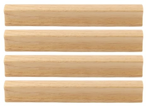 mophrati Premium Eiche Möbel Land Griffe 4er Set Holz Schrankgriffe Möbel etc. Küchenschrank Griff 4tlg Büros, 160mm