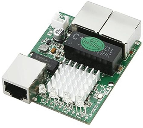 Cpolebev Modulo Switch A 3 Porte Porta Standard RJ45 Gigabit Min A Tre Porte 1000M di Livello Industriale