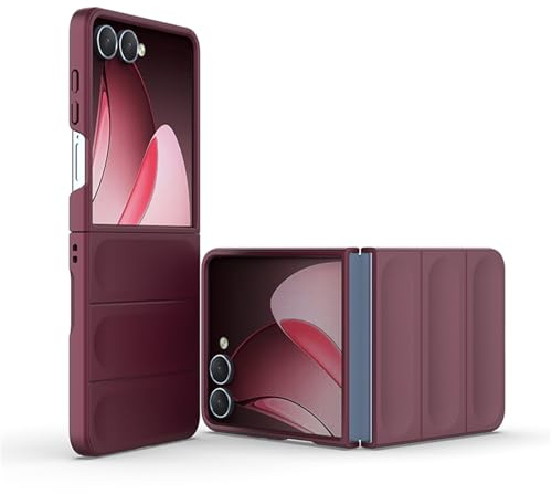 ZZHAO Funda Silicona Líquida para Samsung Galaxy Z Flip 7 con Protección Antigérmenes, Carcasa Antichoque de Grado Militar con Revestimiento de Microfibra Suave, Morado Oscuro