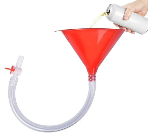 Beer Funnel - Drinking Funnel with Sealing Valve,Beverage Drinkware Game Prop Reusable for Spring Break College Event Gathering RV