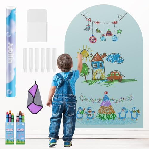 Jubilin Tableau magnétique à dôme, 120 x 60 cm, 12 marqueurs craie, 1 chiffon de nettoyage, 6 supports à craie, 1 boîte de rangement, adapté pour l'organisation et la planification des notes