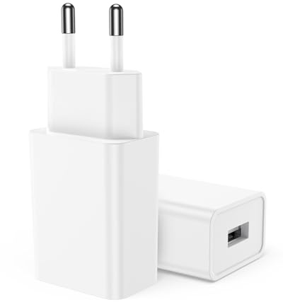 2 Pack USB Ladegerät 10W, 5V 2A Ladestecker USB Adapter, USBA Netzteil Stecker Steckdose Ladestecker Kompatibel mit iPhone, iPad, Samsung, Xiaomi, Google, Tablet und andere Phones Geräte Netzstecker