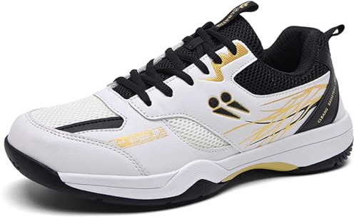PENXZT Badmintonskor Herr Dam Tennis Squashskor Inomhus Allcourt Sneakers Icke-märkande Halkfria,A,44 EU