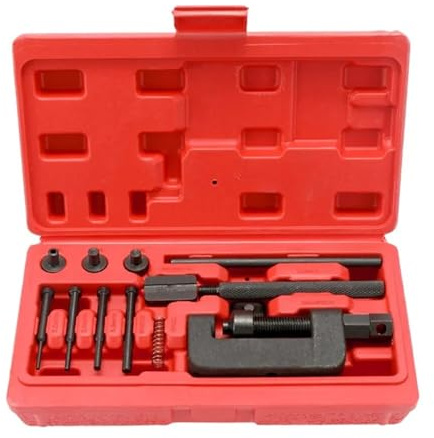 Cassettes Y PiñOnes para Cassette cubierta bloqueo Juego de 13 herramientas de reparación de cadena para motocicleta, separador, remachador de montaña, resistente, con junta tórica para bicicleta