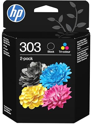 HP 303 Negro y Tricolor, Pack de 2 Cartuchos de Tinta Originales