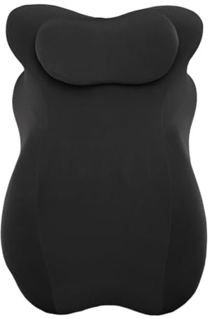 Duokon Läskudde, Memory Foam Bed Kudde med Yogatyg och Ice Silk Cover, Nackaxel-ryggstöd, 22,83 X 14,96 X 9,06 in för Sittande Läsvila (Svart)