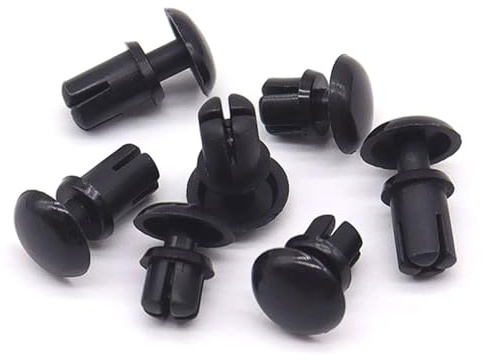 Rivetti in nylon, chiusure a scatto in plastica a pulsante, rivetti ad espansione in for scheda PC tipo R isolati neri(R2032 (100 pieces))